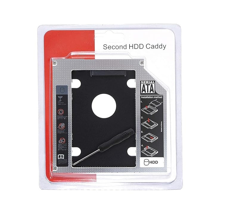 Universal 9.5Mm Second Hdd Caddy Sata 3.0 Hard Drive Adapter Ssd Hdd Hard Disk Enclosure Case for Laptop Optical Drive Bay